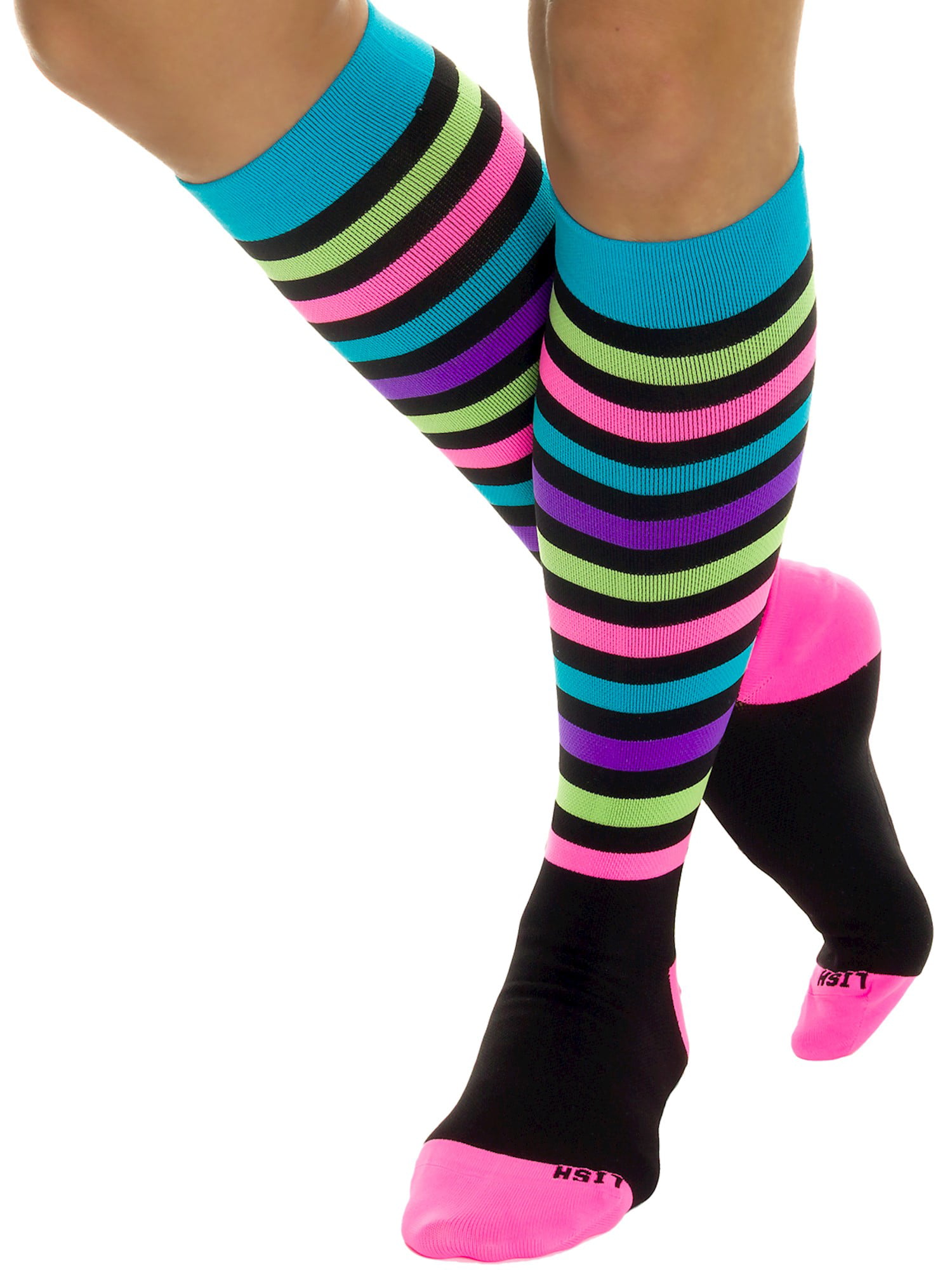 LISH Nurse Compression Socks for Women - Graduated 15-25mmHG - Sports