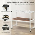 thumbnail image 4 of 10-20 Gallon Fish Tank Stand, Metal Aquarium Stand with Adjustable Non-Slip Foot and Wooden Shelf, Reptile Tank Stand Easy to Assemble for Home Office, Firm and Steady(Tank not Included), 4 of 7