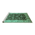 thumbnail image 2 of Ahgly Company Machine Washable Indoor Rectangle Oriental Turquoise Blue Traditional Area Rugs, 2' x 3', 2 of 4