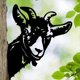 thumbnail image 4 of Peeping Goat Metal Art Sculpture Farm Fence Art Wall Decor Peeping Goat Garden Decor Outdoor Indoor, 4 of 5