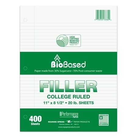 BIOBASE FILLER 8.5"x11" COLLEGE RULED WITH MARGIN