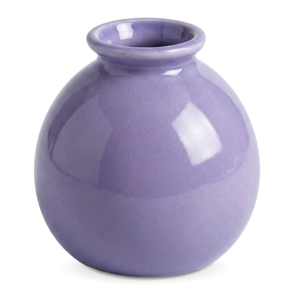 BPPEG Ceramic Square Bud Mini Cube Flower Vase Purple 2.8"L X 2.8"W X 2.8"H