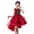 thumbnail image 3 of Vestidos cortos de desfile de lentejuelas para niñas, vestido de fiesta para niña con hombros descubiertos, color plateado y blanco, 3 of 5