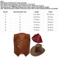 thumbnail image 6 of inhzoy Kids Boys Girls Western Cowboy Cowgirl Vest Cosplay Jacket 3pcs-Type-B-Brown02 14, 6 of 6