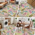thumbnail image 5 of Kitchen Mats for Floor 3x5 Ft, Summer Slippers Non Slip Area Rugs for Kitchen Bedroom Entryway, Watercolor Flip Flops Ocean Beach Light Brown Washable Carpet Runner Rug Floor Mats for Bedroom, 5 of 8