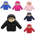 thumbnail image 2 of XBASW 1-7 Years Winter Fleece Coats for Toddler Kids Baby Padded Light Puffer Jacket Boys Girls Thick Outerwear with Hoods, 2 of 8