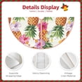 thumbnail image 3 of Balery Hawaiian Pineappl Printed Christmas Tree Skirt , Merry Christmas Party Christmas Tree Decoration,Adjustable Tree Skirt-48", 3 of 6