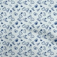 thumbnail image 1 of oneOone Cotton Jersey Blue Fabric Valentine Love Heart Diy Clothing Quilting Fabric Print Fabric By Yard 58 Inch Wide, 1 of 4