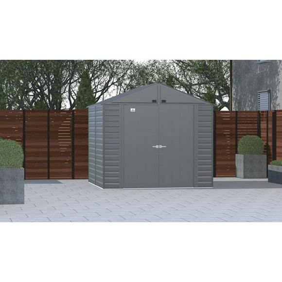 Arrow Select - Abri de rangement en acier, 8 x 8, charbon de bois