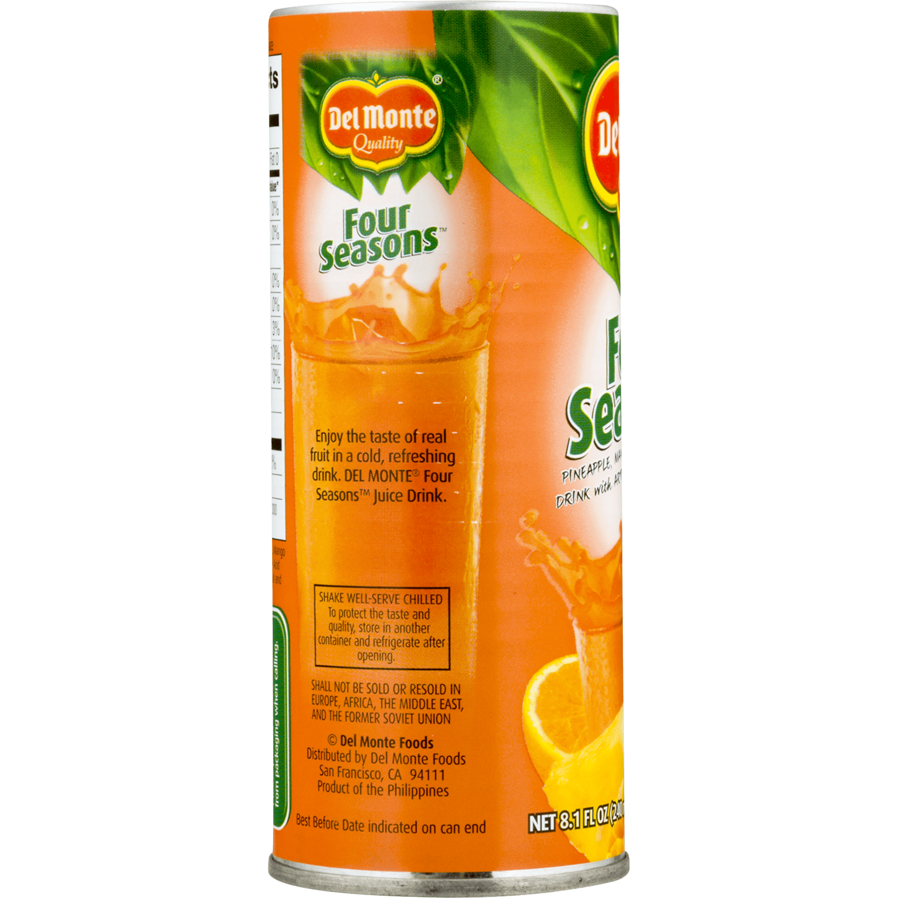 Del Monte Juice, Four Seasons, 8.1 Fl Oz