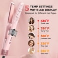 thumbnail image 5 of 2-in-1 Airflow Curling Iron Flat Iron, Hair Straightener & Curler, 1 inch Curling Wand with 20 Million Negative Ions, 5 Temp Settings, Dual Voltage for Travel, 5 of 9