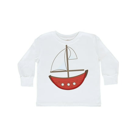 

Inktastic Red Sailboat Gift Toddler Boy or Toddler Girl Long Sleeve T-Shirt