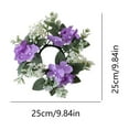 thumbnail image 2 of Generic Candle Ring Wreath Pillar Candle Holder Decorative Artificial Flower Greenery Wreath for Centerpieces Festival Table Party, 2 of 6