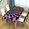thumbnail image 4 of Yayeee Tablecloths 54" x 54" Rectangle Wrinkle Resistant Party Table Cover, Pink Wavy Plaid, 4 of 8