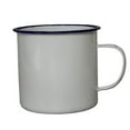 thumbnail image 4 of Taza cilíndrica de esmalte blanco puro engrosada de 6 a 12 cm, taza de té de hierro esmaltado retro nostálgico de estilo antiguo para la oficina y el hogar, 4 of 5