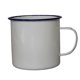 thumbnail image 5 of Taza cilíndrica de esmalte blanco puro engrosada de 6 a 12 cm, taza de té de hierro esmaltado retro nostálgico de estilo antiguo para la oficina y el hogar, 5 of 5
