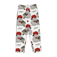 thumbnail image 4 of Goofa Rabbit And Hedgehog Printed Soft Pajama Pants for Women, Wide Leg Comfy Casual Lounge Yoga Pants-Medium, 4 of 9