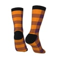 thumbnail image 5 of Uemuo Fall Buffalo Plaid Pattern Women's Crew Socks, Soft Durable Breathable Moisture-Wicking with Odor Control Cotton socks, 5 of 9