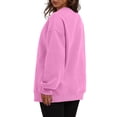 thumbnail image 5 of Harpily 50% Off Clear! Sweatshirts for WomenWomens Oversized Sweatshirts Crewneck Long Sleeve Tops Pullover Fall Fashion Clothes With Pocket Hot Pink XXL, 5 of 7
