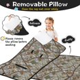 thumbnail image 3 of Camo and Branch Grey Pattern Teens Toddler Nap Mat with Pillow, Sleeping Mat Bag for Preschool Daycare 50"x20", 3 of 5