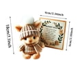 thumbnail image 5 of Mini Bunny Hug Cute Easter Gift, Easter Bunny Plushies with Knitted Hat and Pom Pom, Soft Pocket Emotional Support Rabbit with Gift Box & Card, 5 of 9