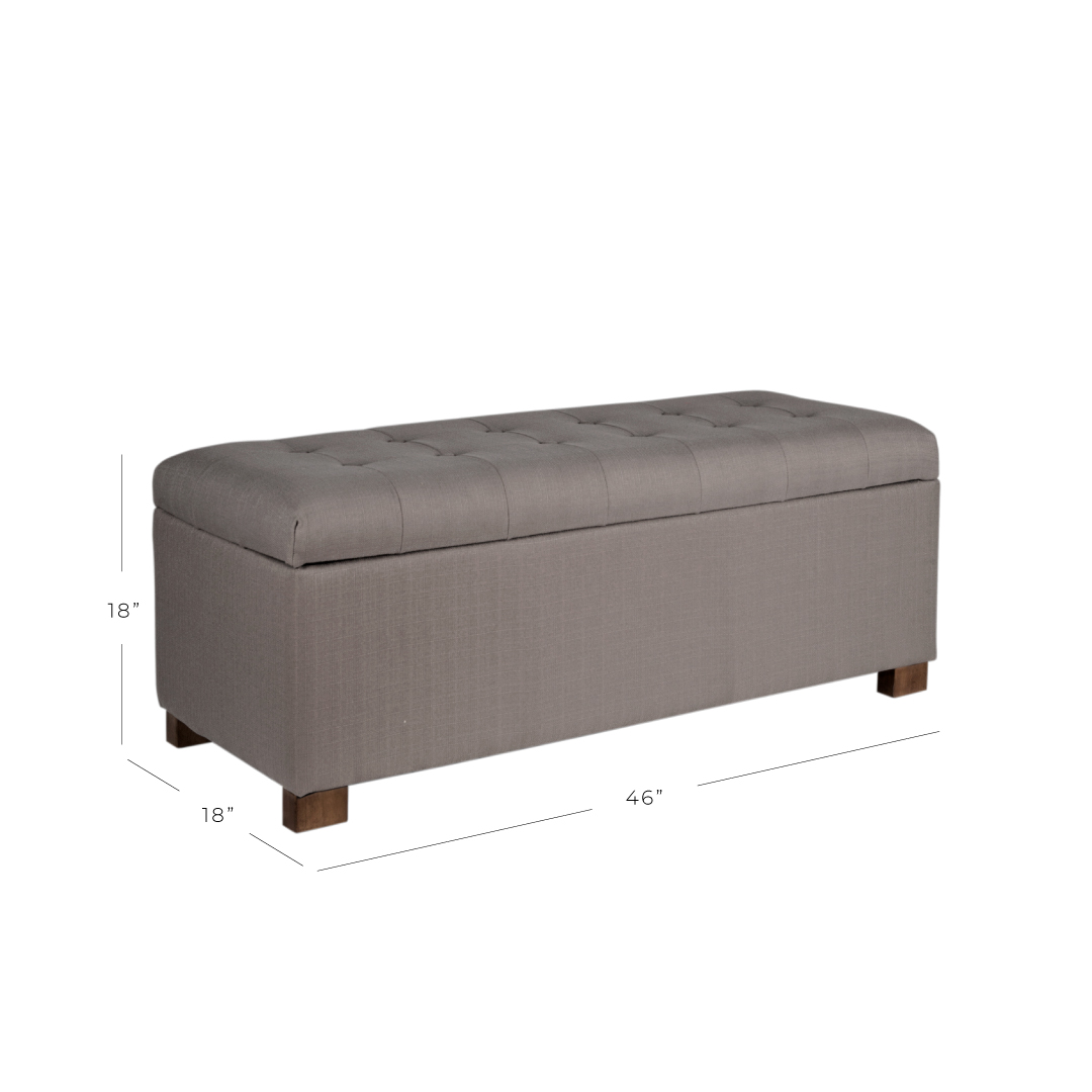 HomePop Large Tufted Storage Bench, Multiple Colors