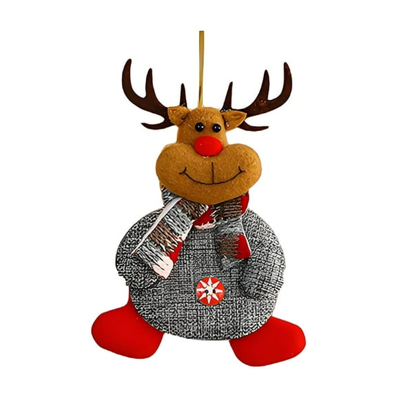 CuiLiyq Christmas Tree Ornaments, Cute Knitted Plush Christmas Dolls, For Family Festivals Wedding Party Ornaments and Christmas Gifts (Reindeer)