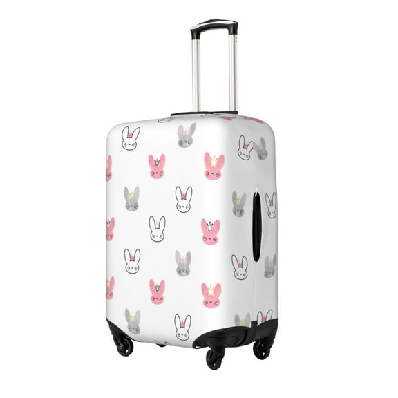 Gukieu Girl Rabbit Print Suitcase Protective Cover, Elastic Zipper Buckle Suitcase Protective Cover, Suitable for Travel, Business Trip-Small