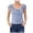 Blue, variant on Women's Summer Casual Square Neck T Shirt Plaid Pattern Oktoberfest Tops,Blue