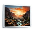 thumbnail image 2 of Designart "Canyon Vertical Vistas painting" Landscapes Floater Framed Wall Decor, 2 of 7