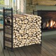 thumbnail image 4 of 4ft Steel Firewood Log Storage Rack, Fireplace Holder, 4 of 8