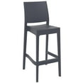 thumbnail image 1 of Compamia Siesta Maya Tabouret de Bar en Résine - Ensemble de 1, Gris Foncé, 1 of 7