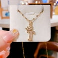 thumbnail image 2 of Gold Plated Letter Pendant Necklace Heart Choker Jewelry for Women Accessory, 2 of 6