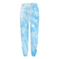 thumbnail image 1 of Pantalones jogger Gibobby mujer pantalones de pierna estampados con cordón de cintura alta para mujer azul L, 1 of 4
