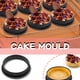 thumbnail image 3 of Molde para tartas redondo de 3,15 pulgadas con base de torre para tartas, antiadherente, perforado, para mousse, tartas, muffins, tartas, para hornear en la cocina (redondo negro), 3 of 6