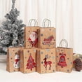 thumbnail image 4 of 24 Pack Kraft Paper Christmas Gift Bags, Christmas Gift Bags, Christmas Gift Bags, Reusable Christmas Gift Bags, Christmas Paper Bags with Handles, 4 of 5