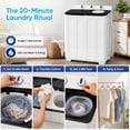 thumbnail image 5 of TABU 17.6lbs Portable Washing Machine,Electric Twin Tub Wash&Spin Combo for Apartment,Gray, 5 of 10