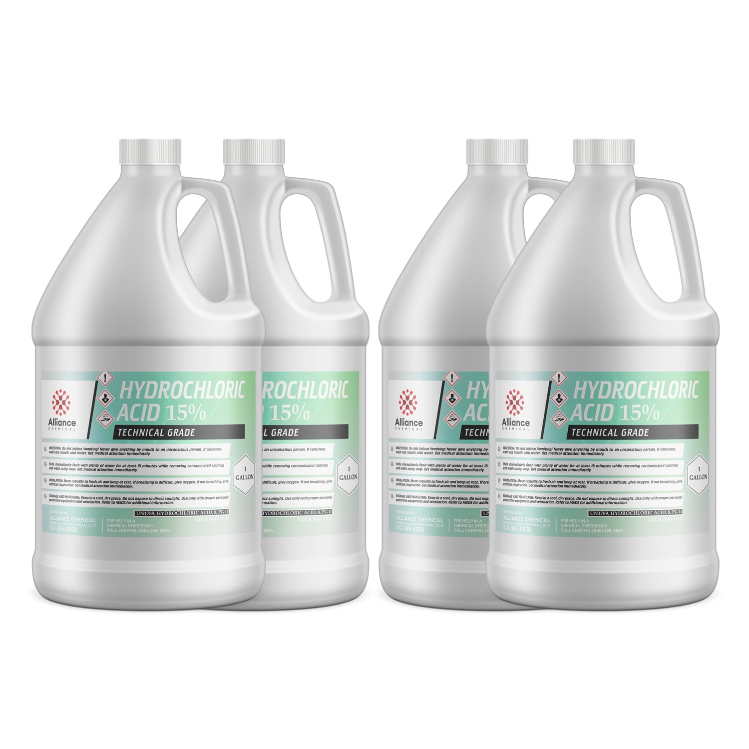 Hydrochloric Acid 15 Technical Grade 4 Gallon Case