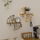 thumbnail image 5 of Estante de pared redondo simple Estante de arte de pared geométrico multifuncional Estantes de almacenamiento de pared para dormitorio en casa, 5 of 10