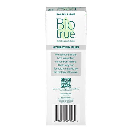 Biotrue Hydration Plus Multi-Purpose Eye Contact Lens Solution and Cleaner for Soft Contacts, 4 fl oz