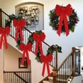 thumbnail image 4 of Xihbxyly Paletas No Reclamadas Lazo de Terciopelo para Árbol de Navidad, Decoración de Corona, 4 of 7