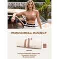 thumbnail image 6 of MINTREUS Womens Strapless Bras Jelly Push Up Bandeau Bra Non Slip Wireless Supportive Padded Bras Seamless Comfortable Tube Bra, 6 of 9