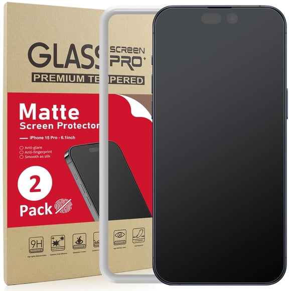Protector de pantalla Ambison Matte Glass para iPhone 15 Pro de 6.1 pulgadas