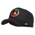 thumbnail image 2 of Peace RGY Rasta Patched Cap - Black OSFM, 2 of 5