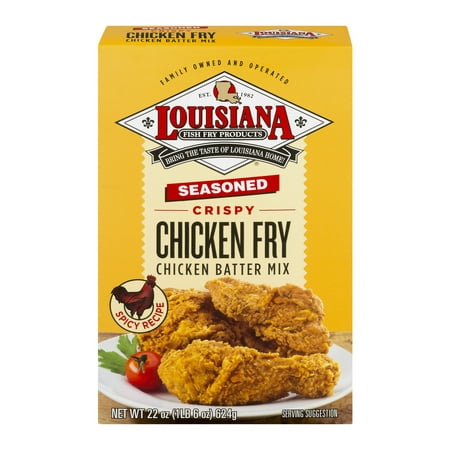 (2 Pack) Louisiana Fish Fry Products: Seasoned Chicken Fry, 22 (Best Temperature To Deep Fry Fish)