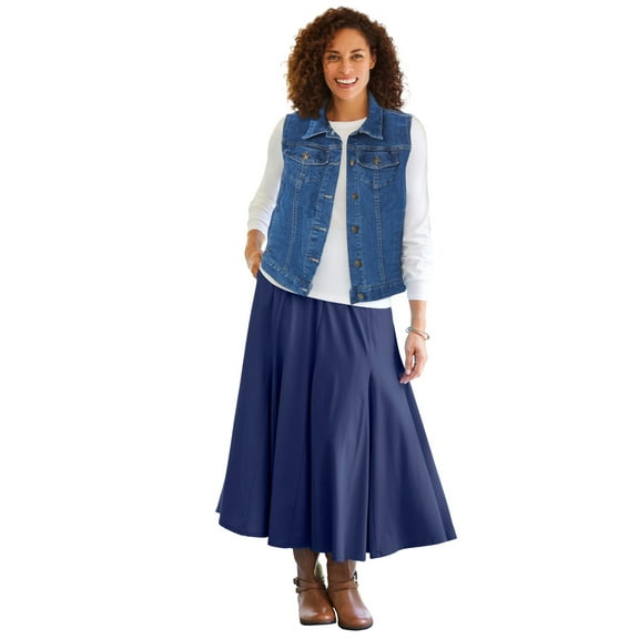 Woman Within Plus Size Stretch Denim Vest Jean Vest