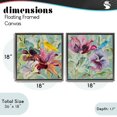 thumbnail image 3 of Stupell Industries French Country Lyrical Garden Canaries Gray 2pc Floating Frame Art Set, 18 x 18 each, by Lanie Loreth, 3 of 7
