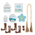 thumbnail image 2 of IUAMXWU Hello Spring Theme Welcome Spring Layered Tray Decoration Cute Small Flower Wooden Decorations for Home Kitchen Dining Room Shelf Tabletop Spring Decor (excluding Tray), 2 of 6