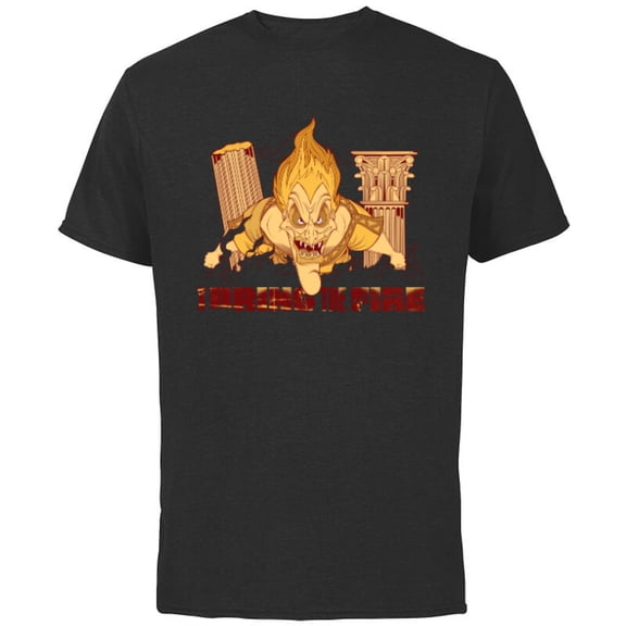 Disney Villains Hades I Bring the Fire - Short Sleeve Cotton T-Shirt for Adults - Customized-Black