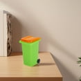 thumbnail image 4 of OFFIGAM Large Crayon Box Mini Trash Can With Lid Plastic Green Bucket With Orange Lid For Storage Cabinet 1Pcs Back to School, 4 of 7